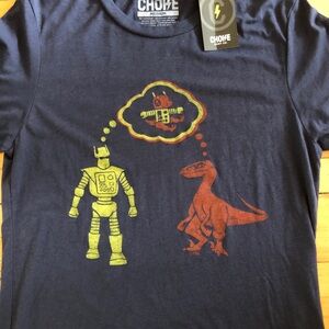 NWT Dinobyte Robot Dinosaur T-Shirt Med Science Fiction Comic Humour